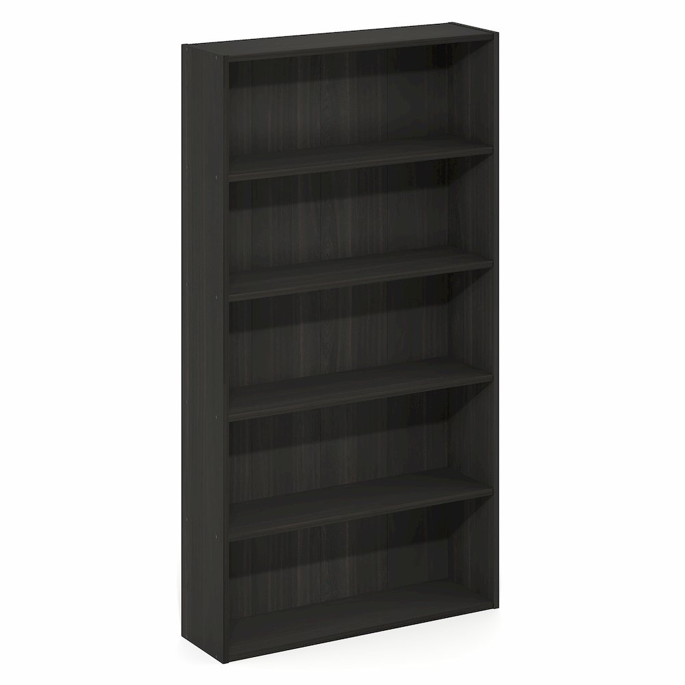 Basic 5-Tier Open Shelf Bookcase, Bookshelf, Storage Organizer, Espresso. Picture 1