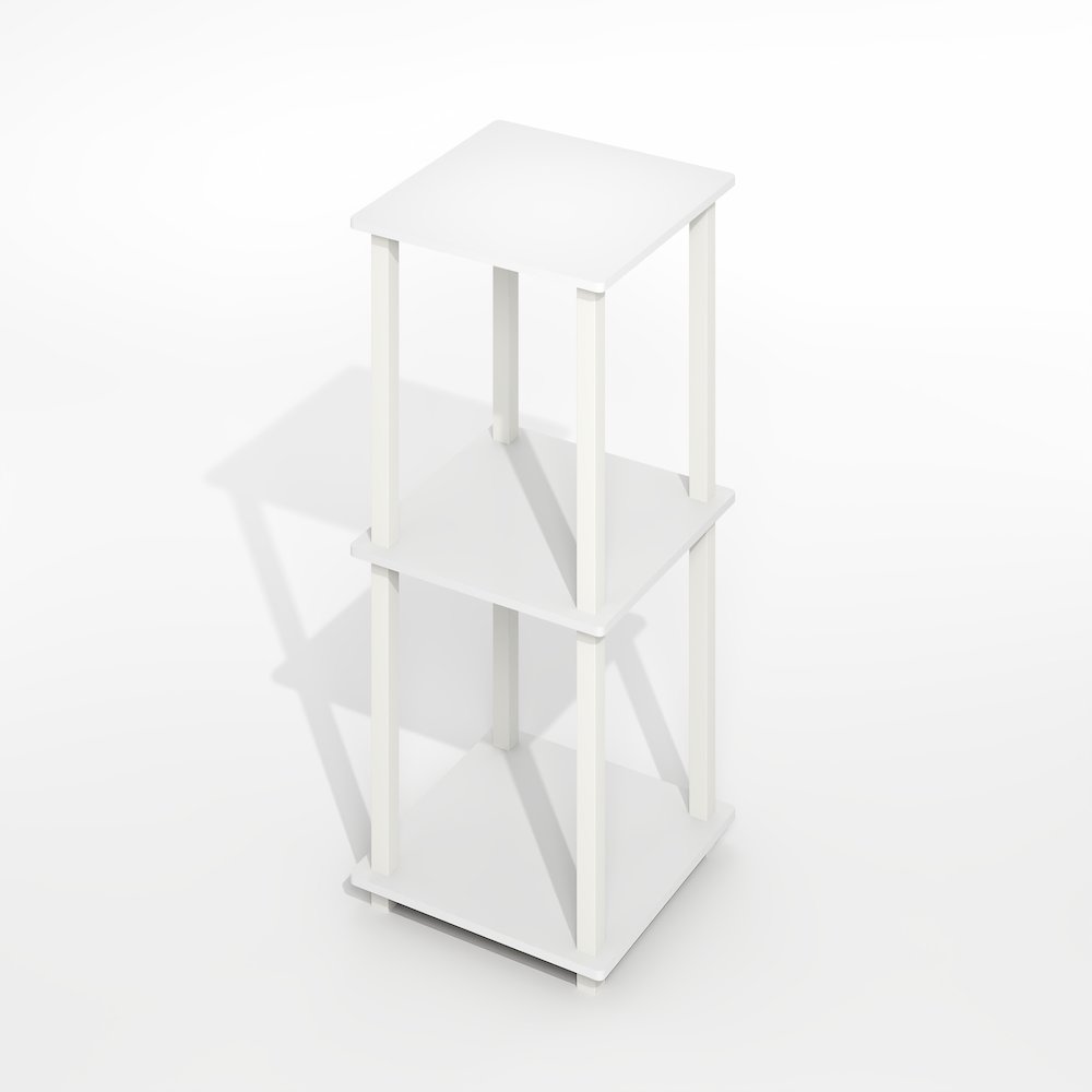 Simplistic End Table, Set of Two, Plain White/White. Picture 2