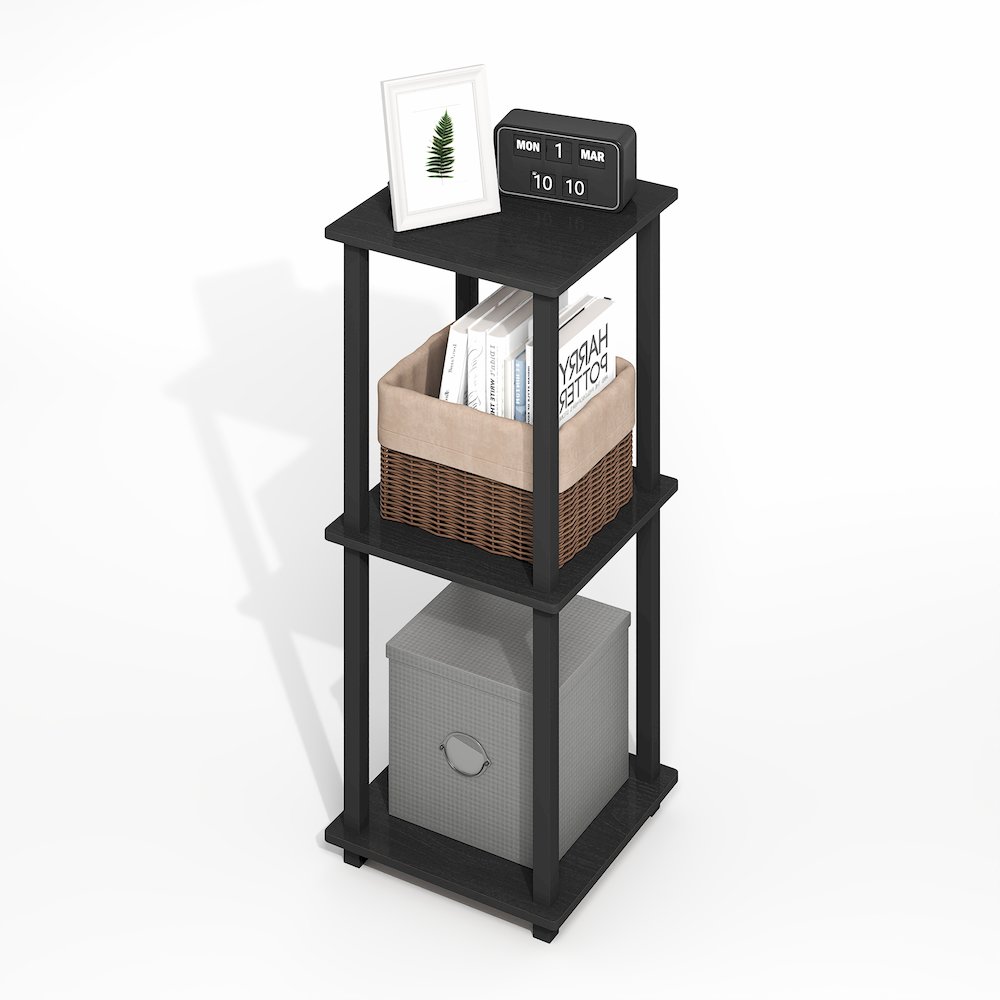 Simplistic End Table, Set of Two, Dark Americano/Black. Picture 4