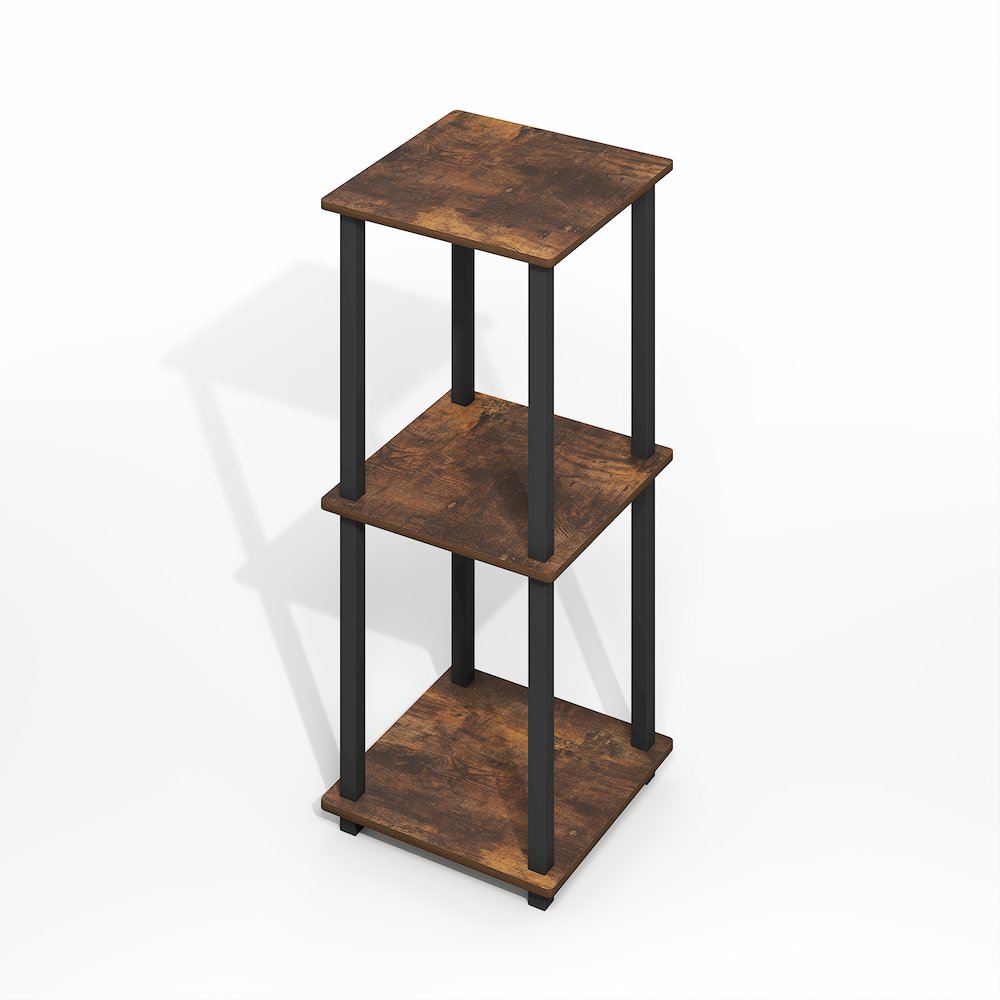 Simplistic End Table, Set of Two, Amber Oak/Black. Picture 2