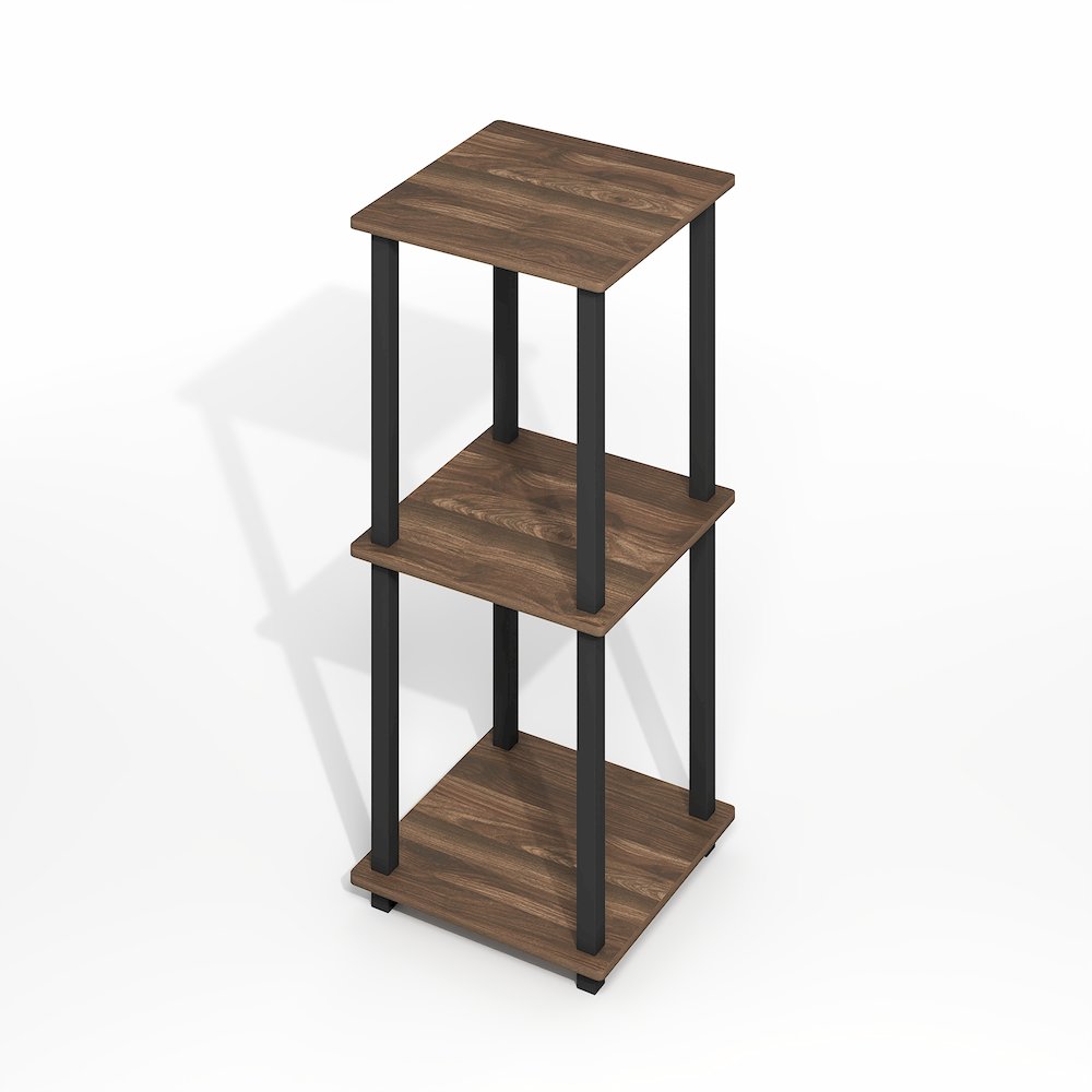 Simplistic End Table, Set of Two, Brown Walnut/Black. Picture 2