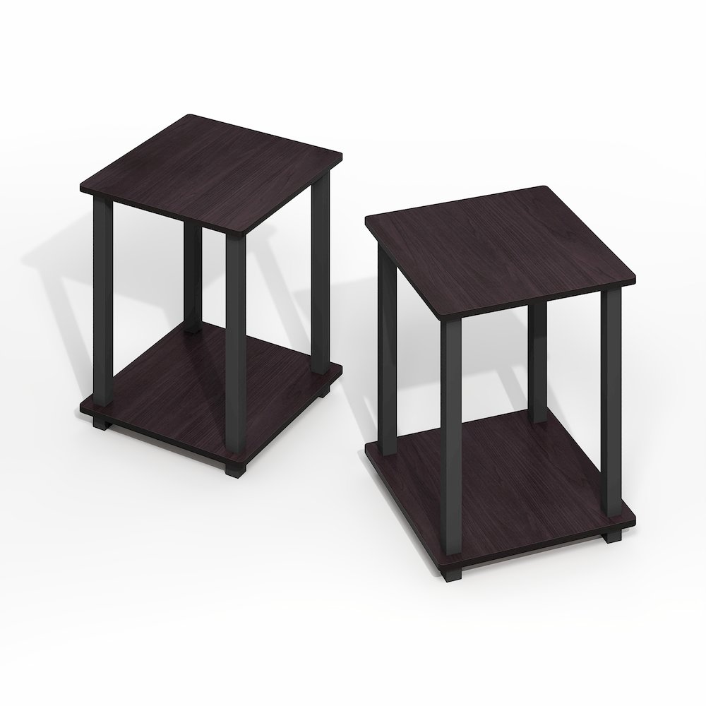 Simplistic End Table, Set of Two, Dark Mocha. Picture 1