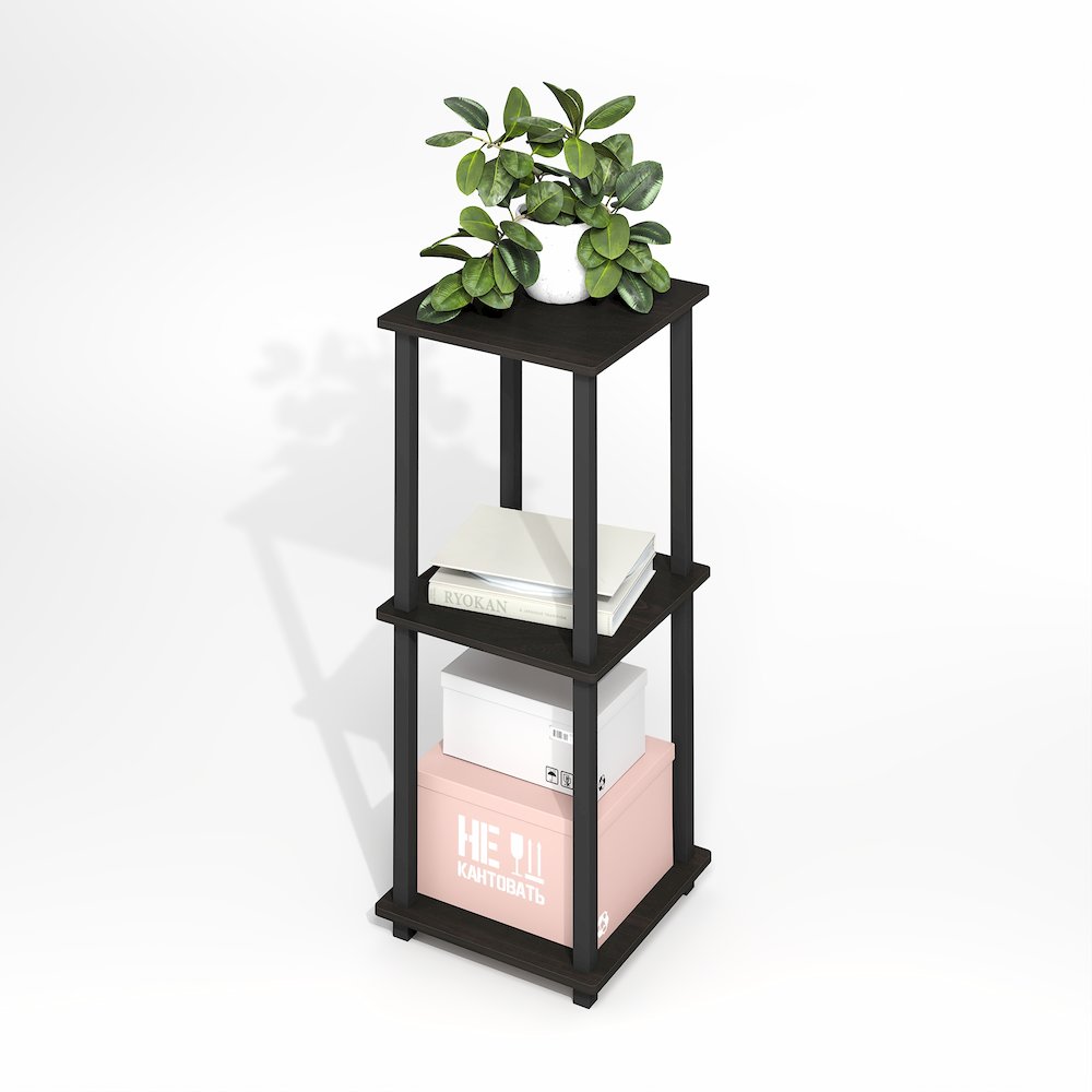 Simplistic End Table, Set of Two, Black Espresso/Black. Picture 4