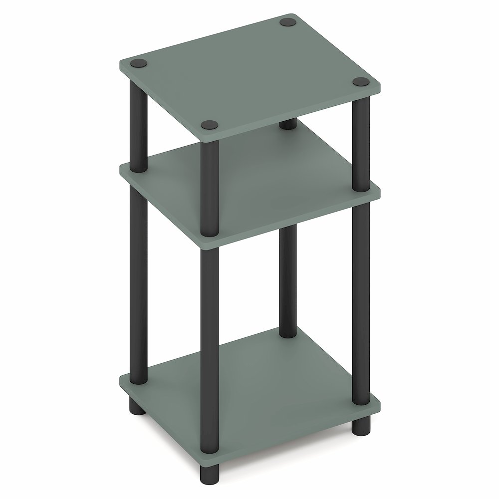 3-Tier End Table, Open Shelves, Sage Green. Picture 1