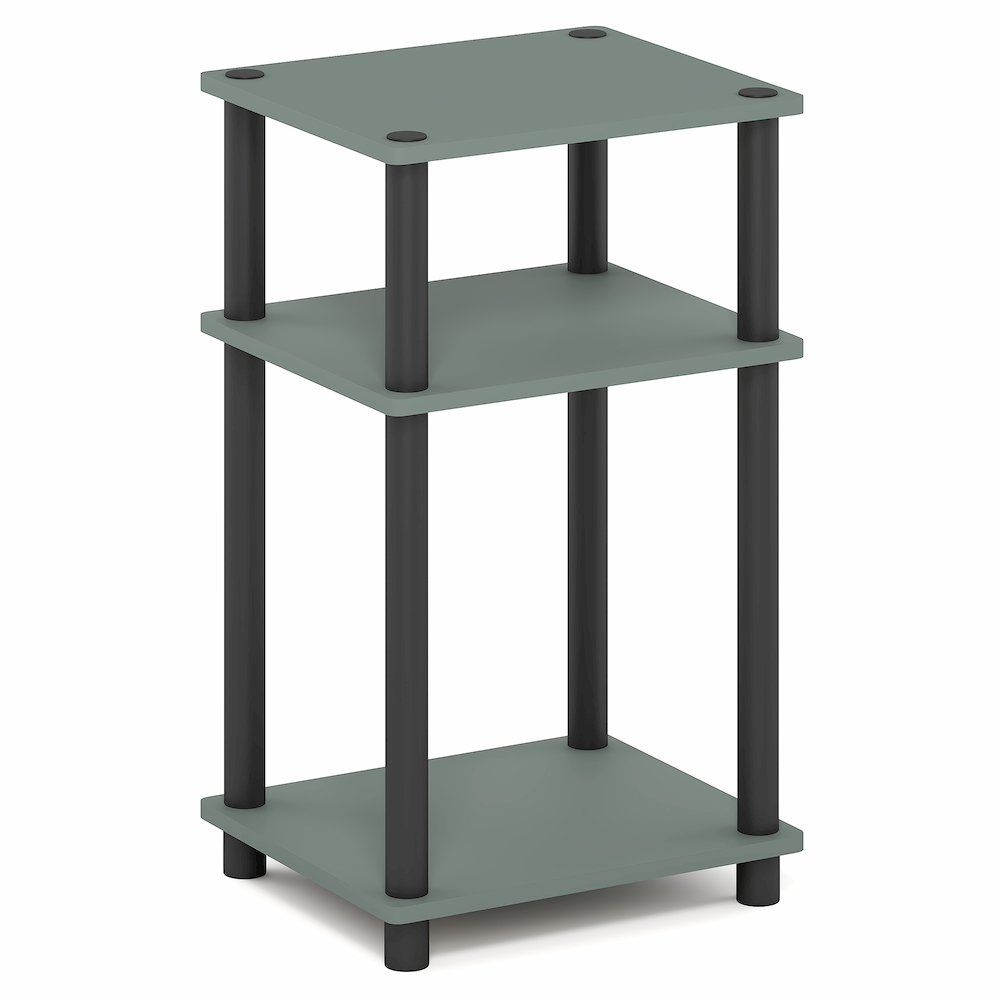 3-Tier End Table, Open Shelves, Sage Green. Picture 2