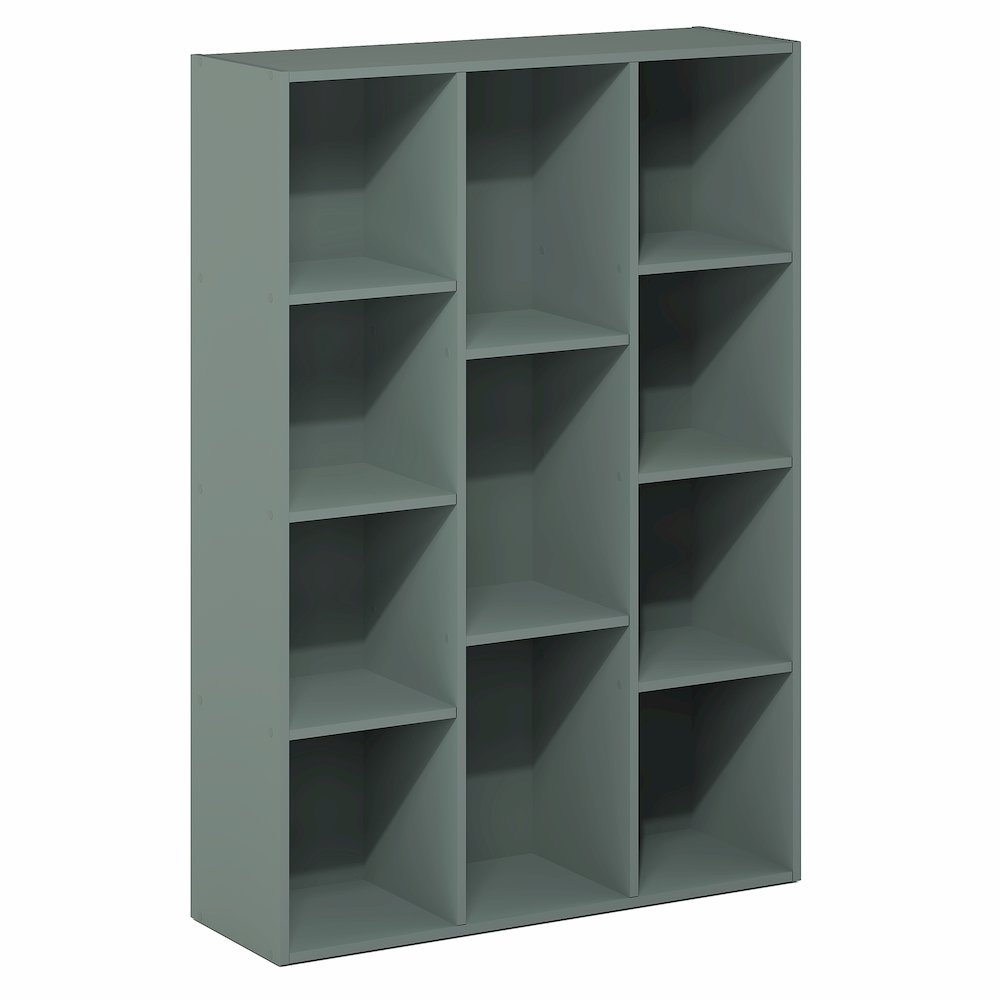 LUDER Book Shelf, 11-Cube Bookshelf, Reversible Bookcase, Sage Green. Picture 1
