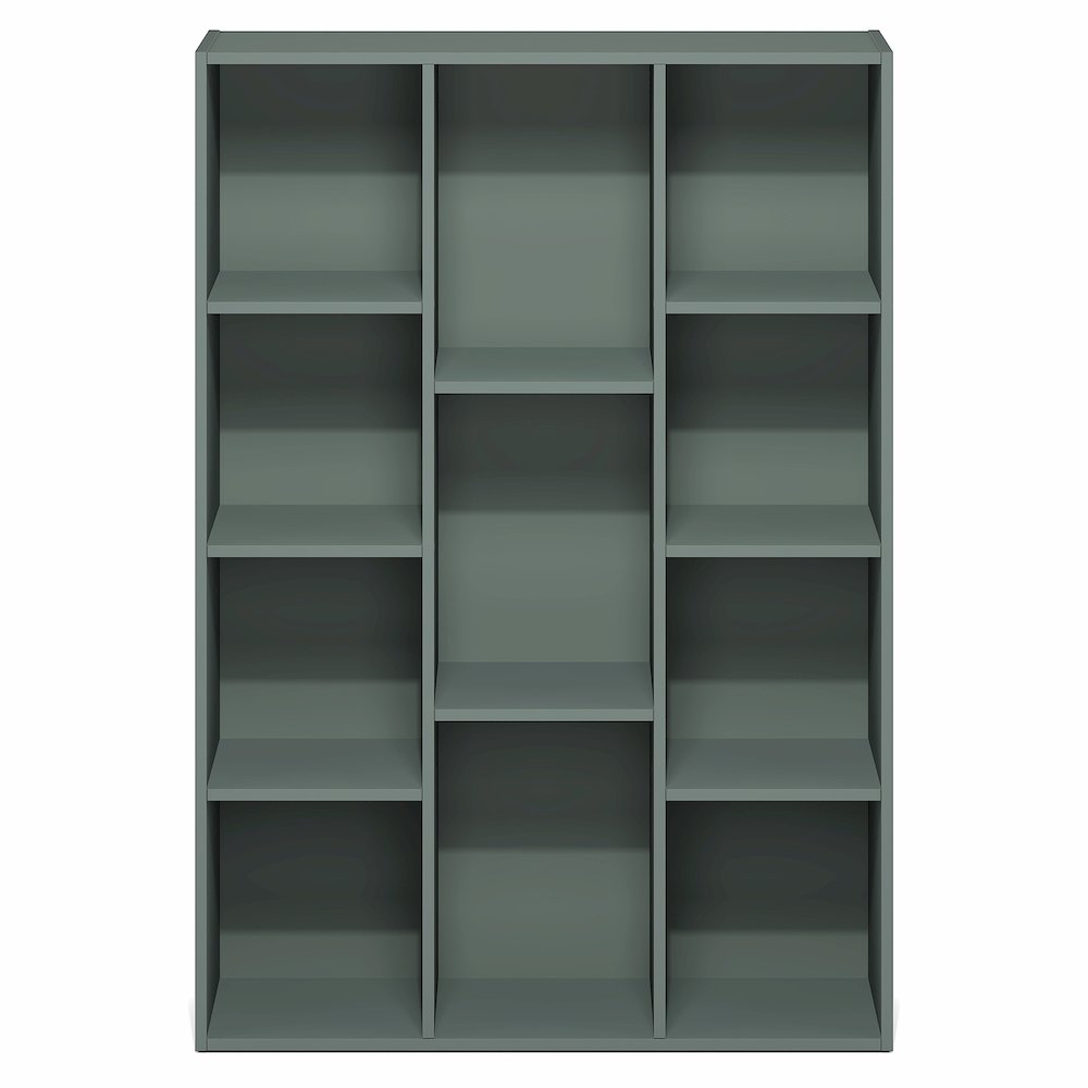 LUDER Book Shelf, 11-Cube Bookshelf, Reversible Bookcase, Sage Green. Picture 2