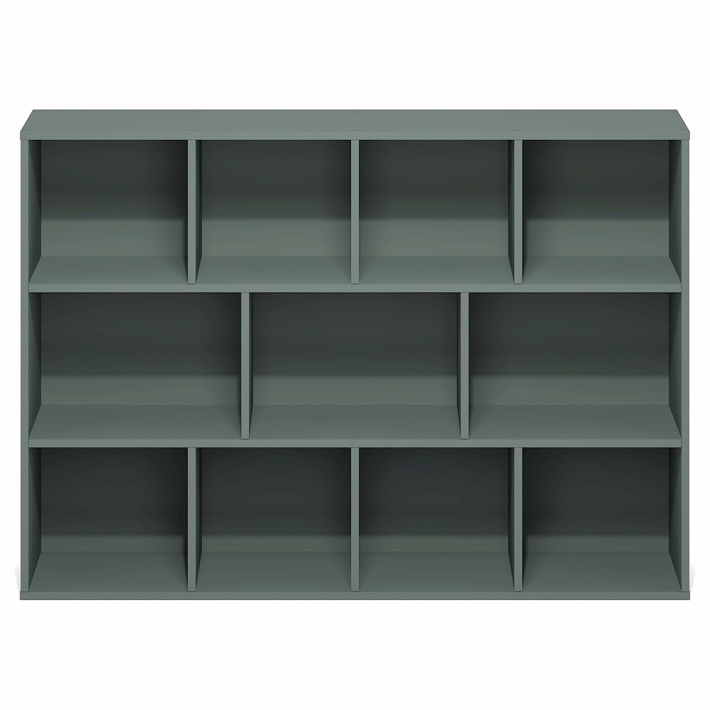 LUDER Book Shelf, 11-Cube Bookshelf, Reversible Bookcase, Sage Green. Picture 3