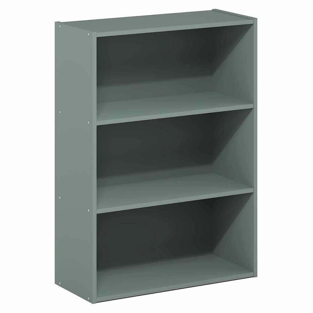 PASIR Book Shelf, 3-Tier Bookshelf, Bookcase, Sage Green. Picture 1