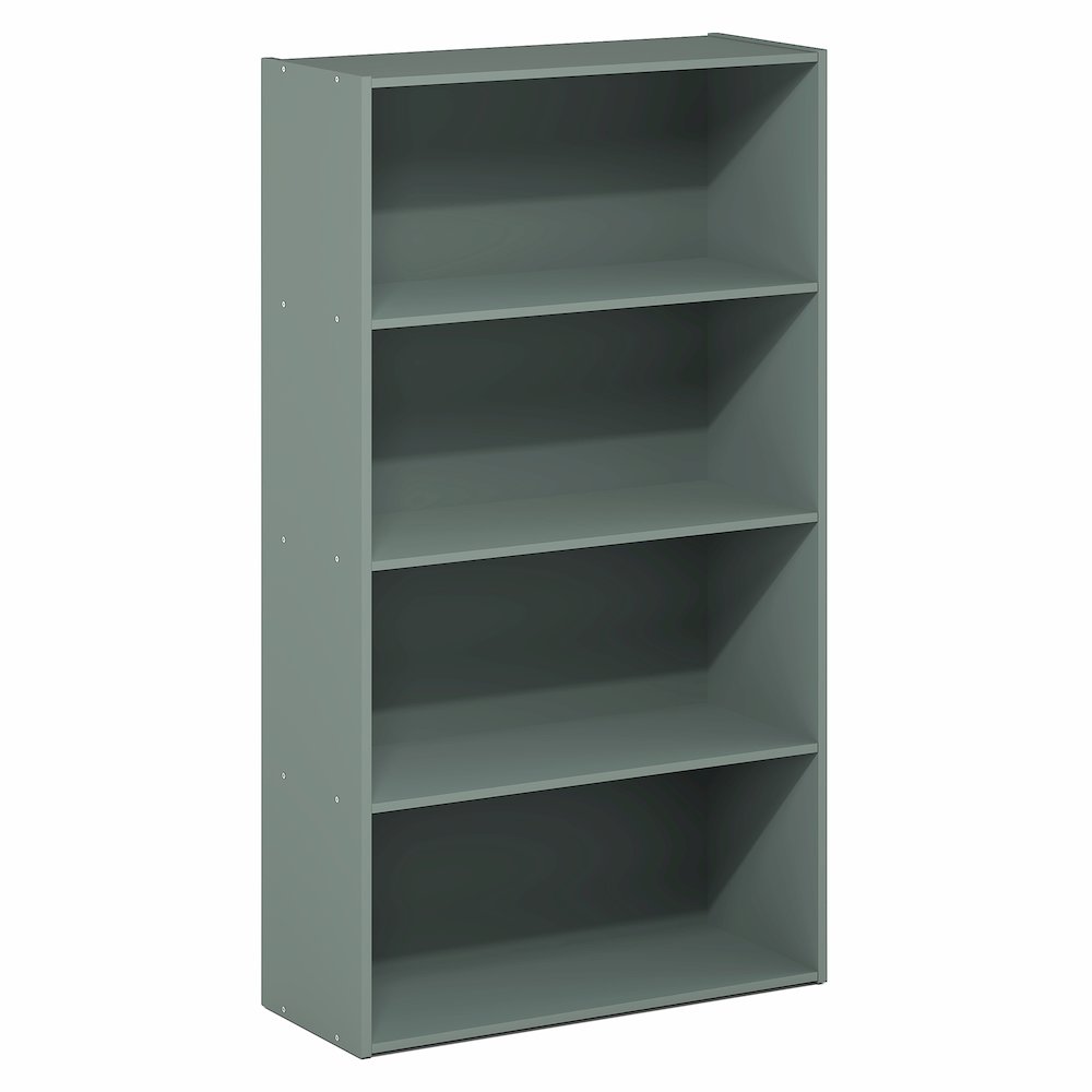 PASIR Book Shelf, 4-Tier Bookshelf, Bookcase, Sage Green. Picture 1