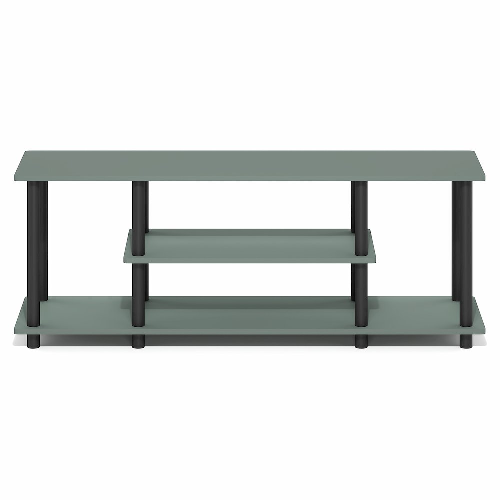 3-Tier 3D Entertainment Center, TV Console for TV up to 50 Inch, Sage Green. Picture 2