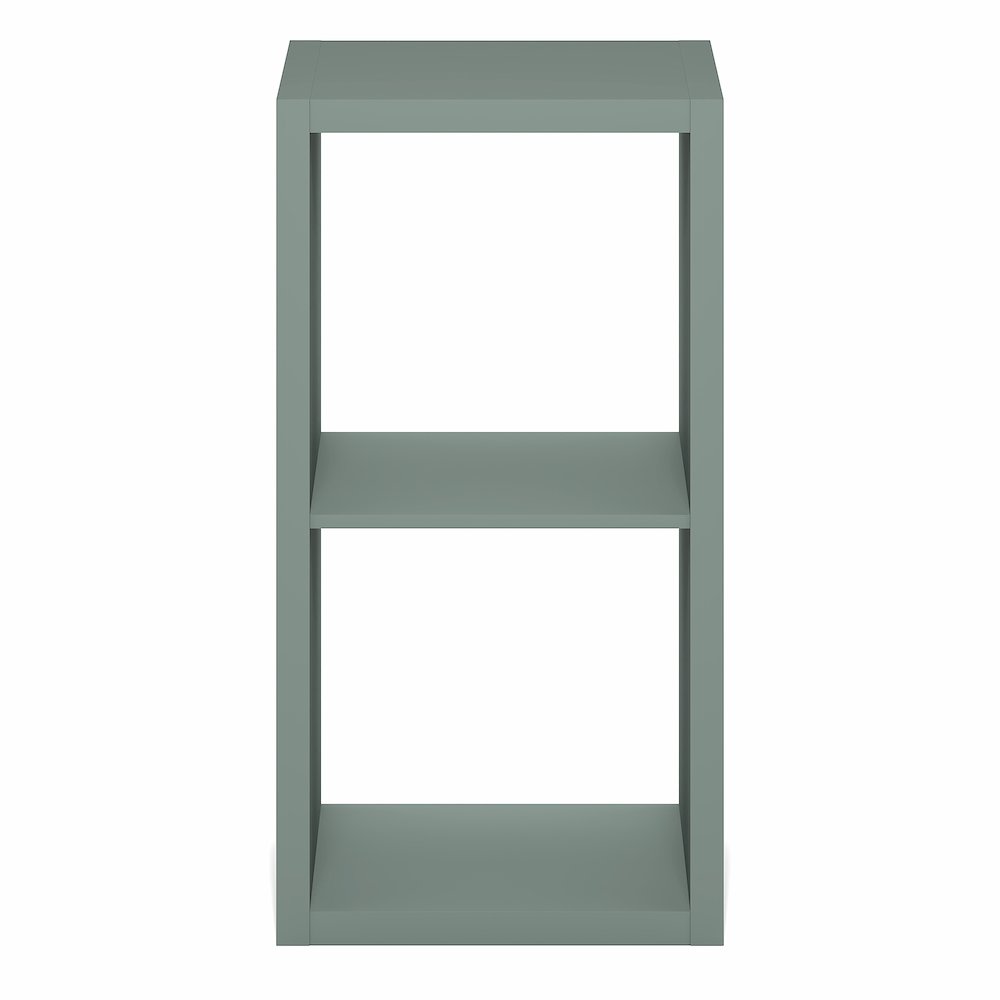 2-Cube Thick Frame Bookshelf, Horizontally & Vertically Reversible, Sage Green. Picture 7