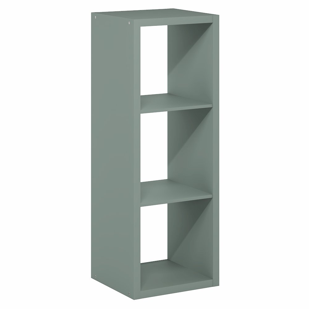 3-Cube Thick Frame Bookshelf, Horizontally & Vertically Reversible, Sage Green. Picture 1