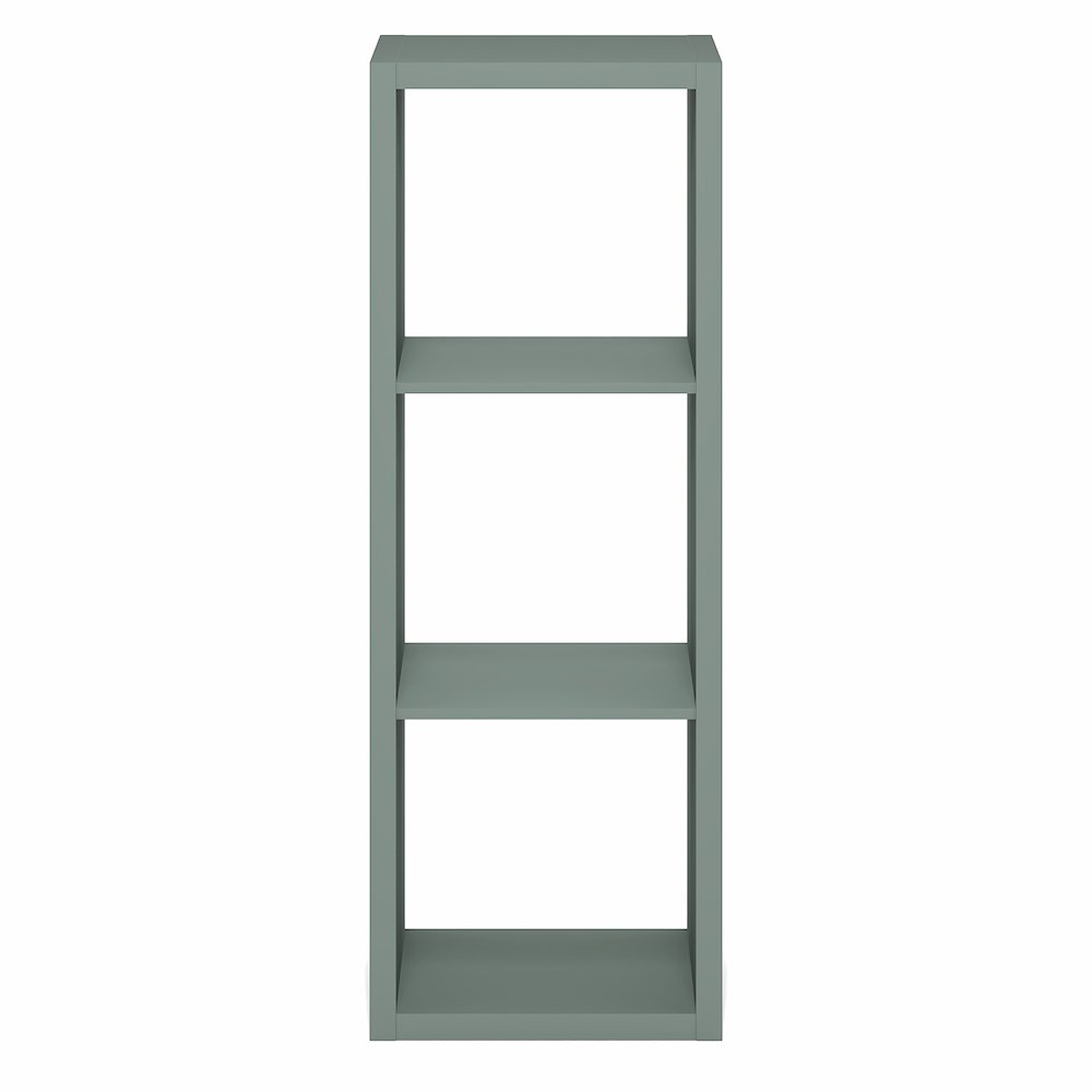 3-Cube Thick Frame Bookshelf, Horizontally & Vertically Reversible, Sage Green. Picture 7