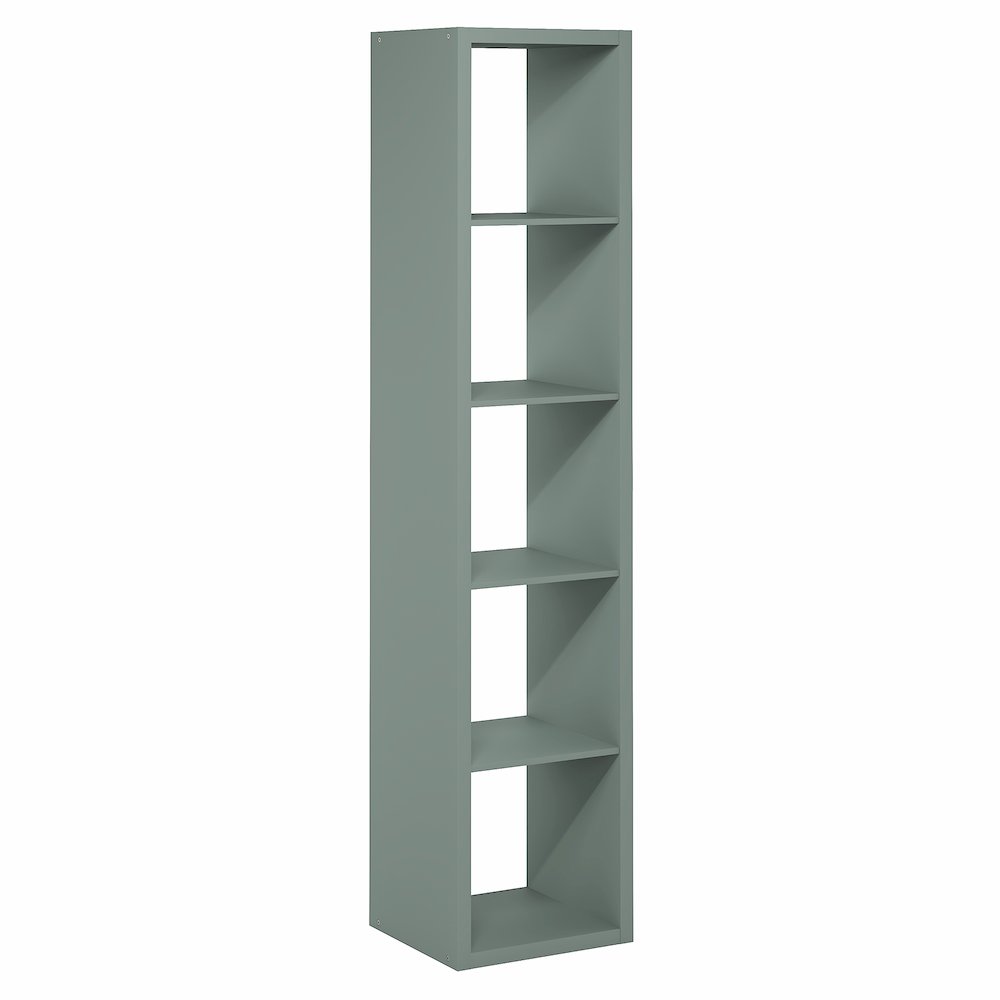 5-Cube Vertical Thick Frame Bookshelf, Sage Green. Picture 1