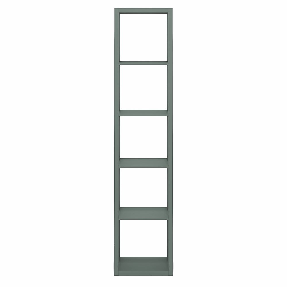 5-Cube Vertical Thick Frame Bookshelf, Sage Green. Picture 7