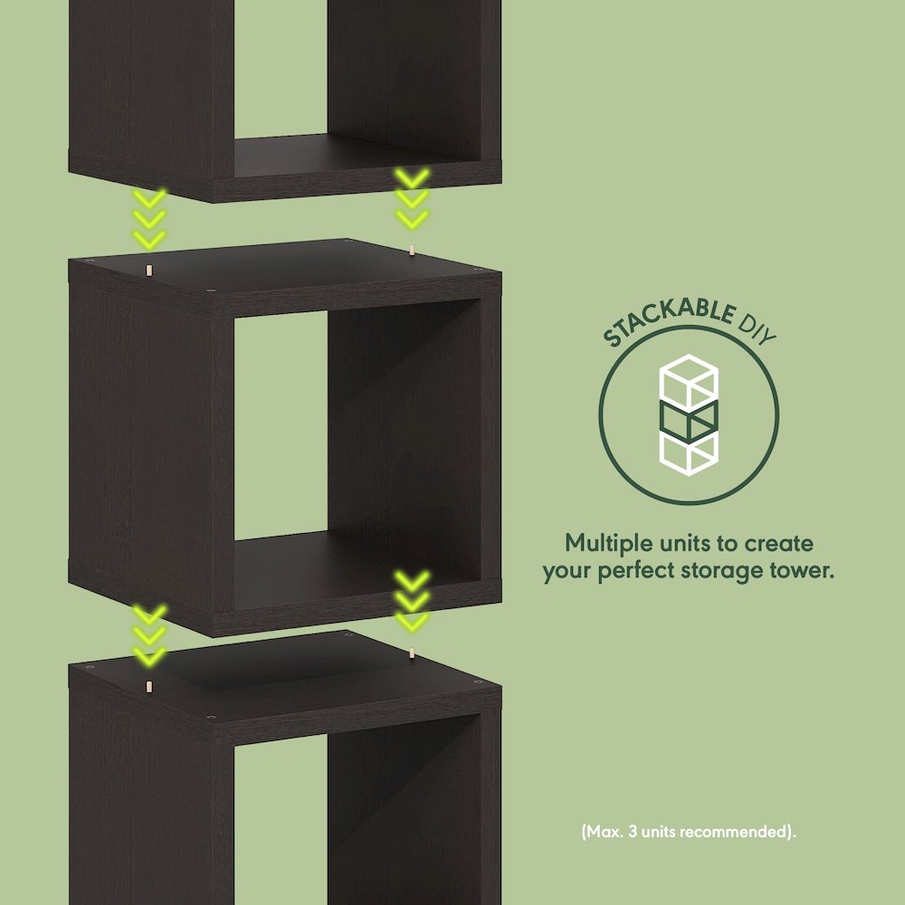 CUBICLE Book Shelf, Stackable Bookshelf, Cube Storage Organizer Bookcase. Picture 5