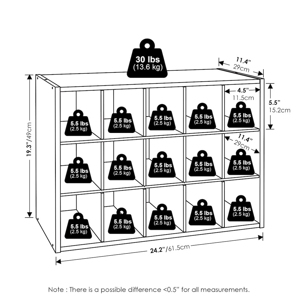FANO Shoe Rack, 15-Cube Shoe Organizer, Stackable Shoe Storage, Amber Pine. Picture 6