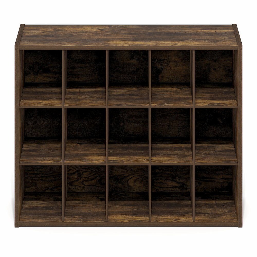 FANO Shoe Rack, 15-Cube Shoe Organizer, Stackable Shoe Storage, Amber Pine. Picture 2