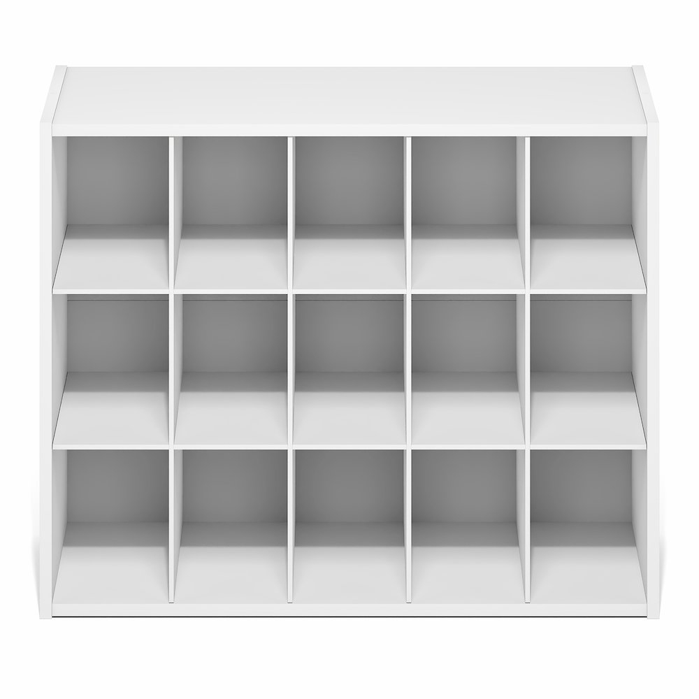 FANO Shoe Rack, 15-Cube Shoe Organizer, Stackable Shoe Storage, Black Dark Oak. Picture 2