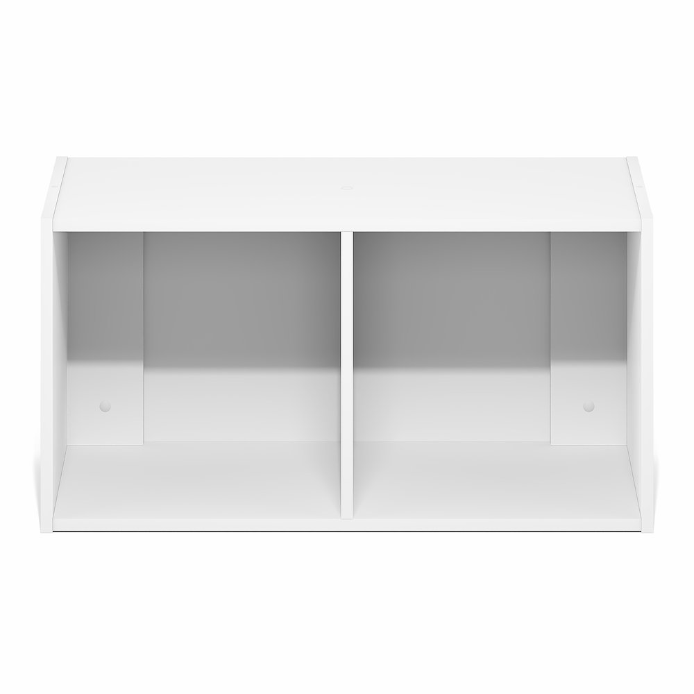 FANO 2-Cube Floating Shelves for Wall, Standing Bookshelf, White. Picture 2