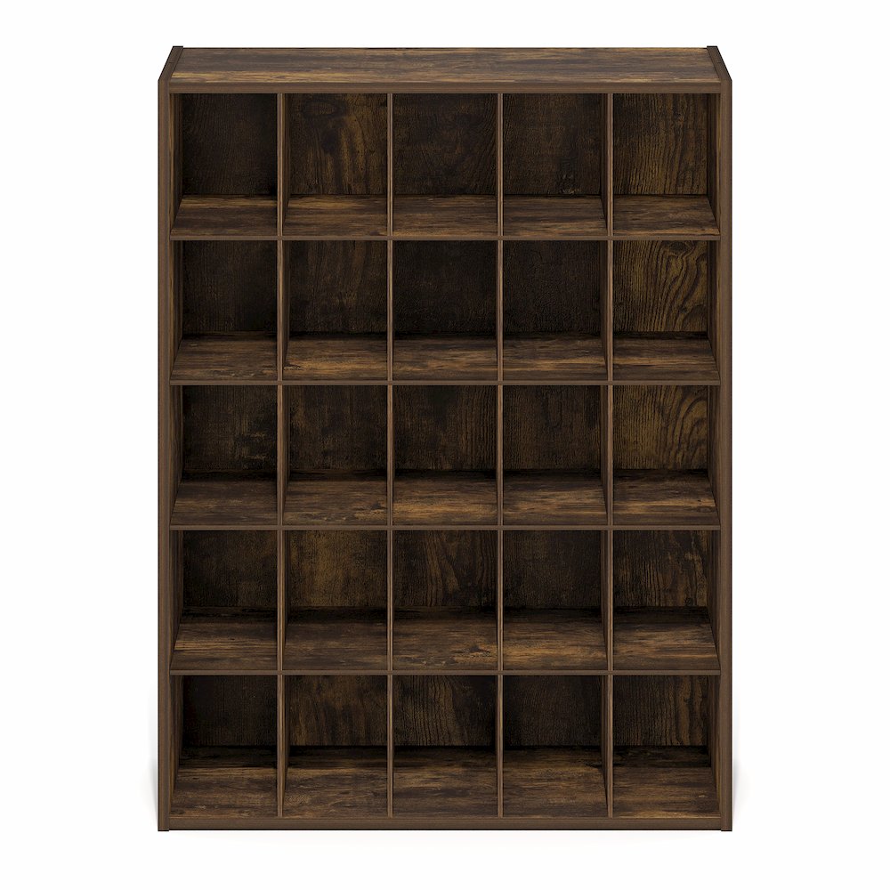FANO Shoe Rack, 25-Cube Shoe Organizer, Stackable Shoe Organizer, Amber Pine. Picture 2