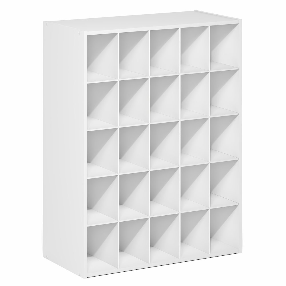 FANO Shoe Rack, 25-Cube Shoe Organizer, Stackable Shoe Organizer, White. Picture 1