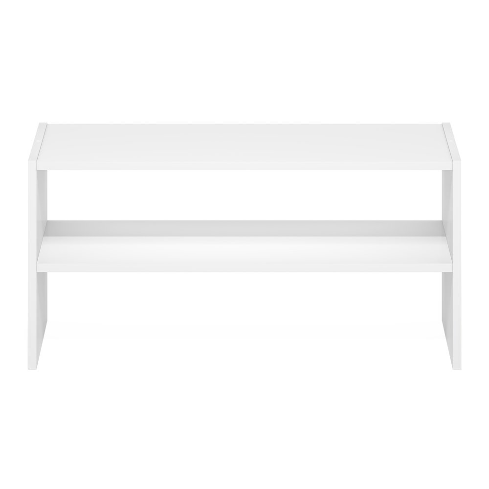 FANO Shoe Rack, 24-Inch Width Shoe Organizer, Stackable Shoe Storage, White. Picture 2