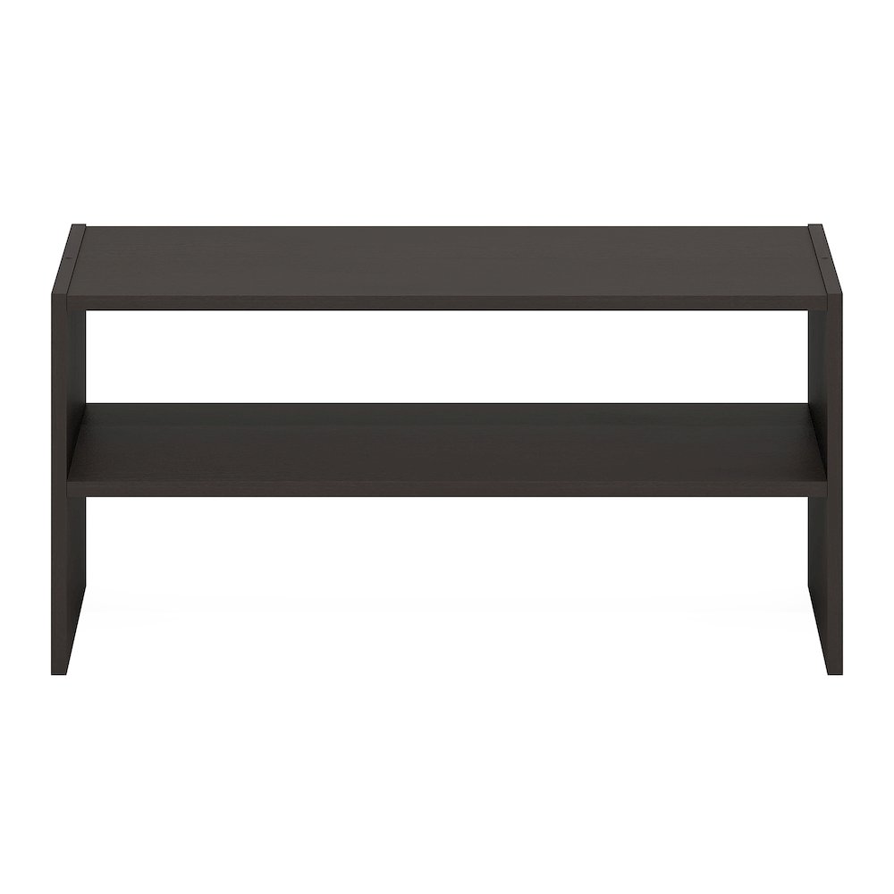 Shoe Rack, 24-Inch Width Shoe Organizer, Stackable Shoe Storage, Black Dark Oak. Picture 2