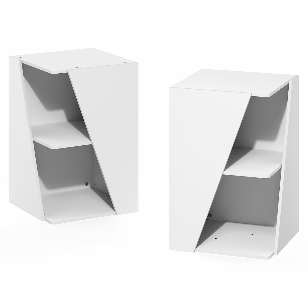 Stackable 2-in-1 Bookshelf, 4-Tier Corner Bookcase with Display Shelf. Picture 2