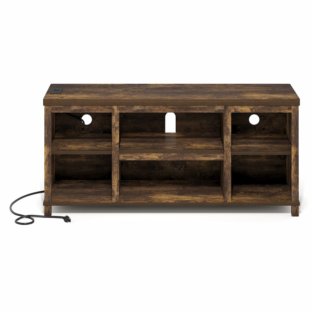 3-Tier Entertainment Center for TV up to 55 Inch with USB Ports & Power Outlets. Picture 1
