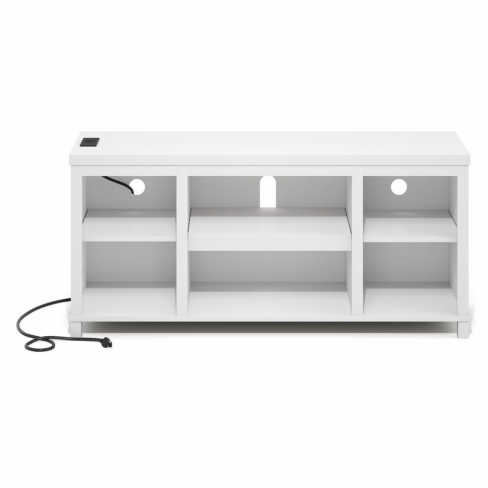 3-Tier Entertainment Center for TV up to 55 Inch with USB Ports & Power Outlets. Picture 2