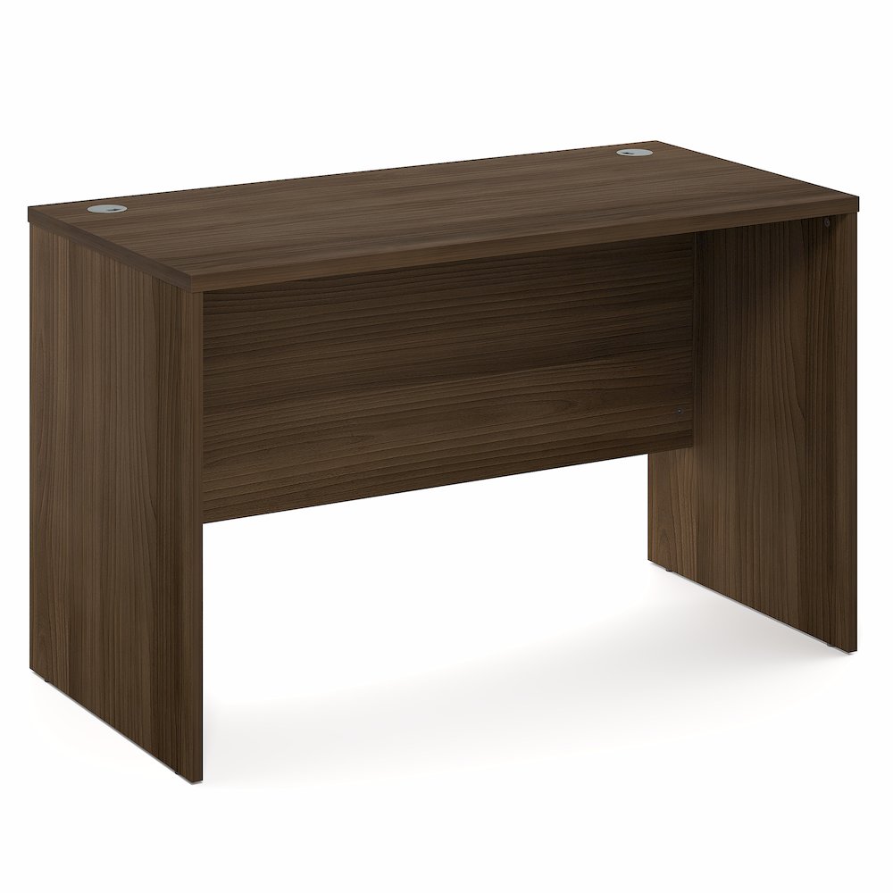 47 Inch Rectangular Executive Desk with Modesty Panel, Modern Walnut. Picture 1