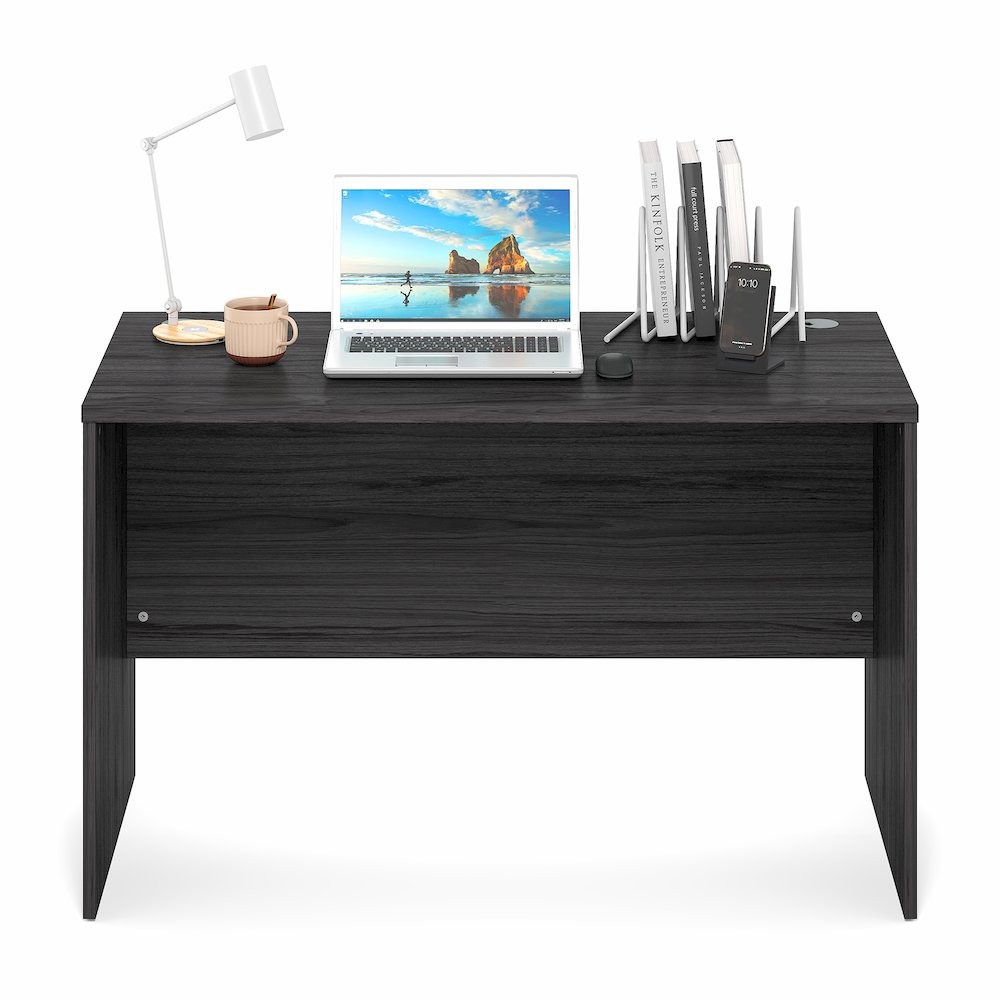 47 Inch Rectangular Executive Desk with Modesty Panel, Coastal Grey. Picture 4