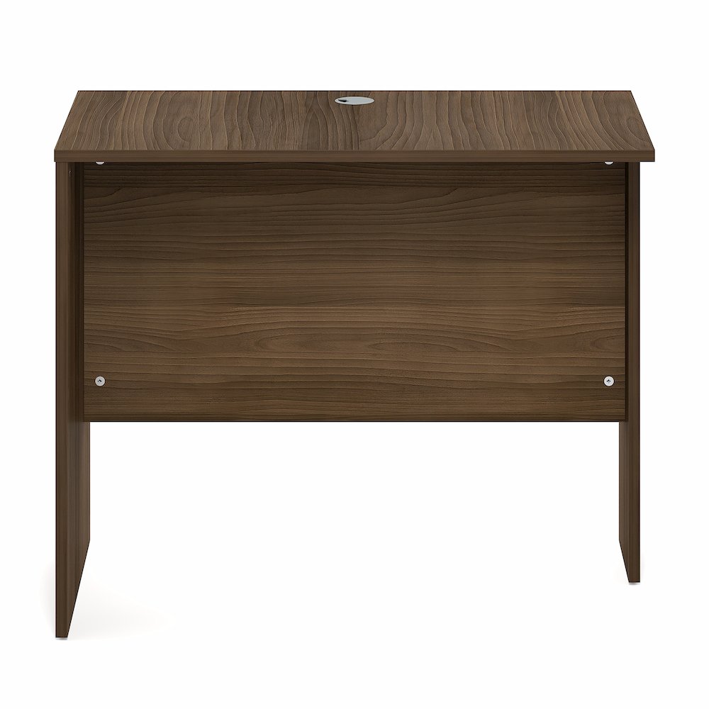 35 Inch Rectangular Desk Return for Executive Desk, Modern Walnut. Picture 2