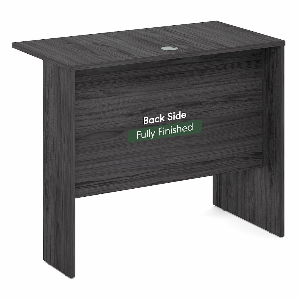 35 Inch Rectangular Desk Return for Executive Desk, Coastal Grey. Picture 5
