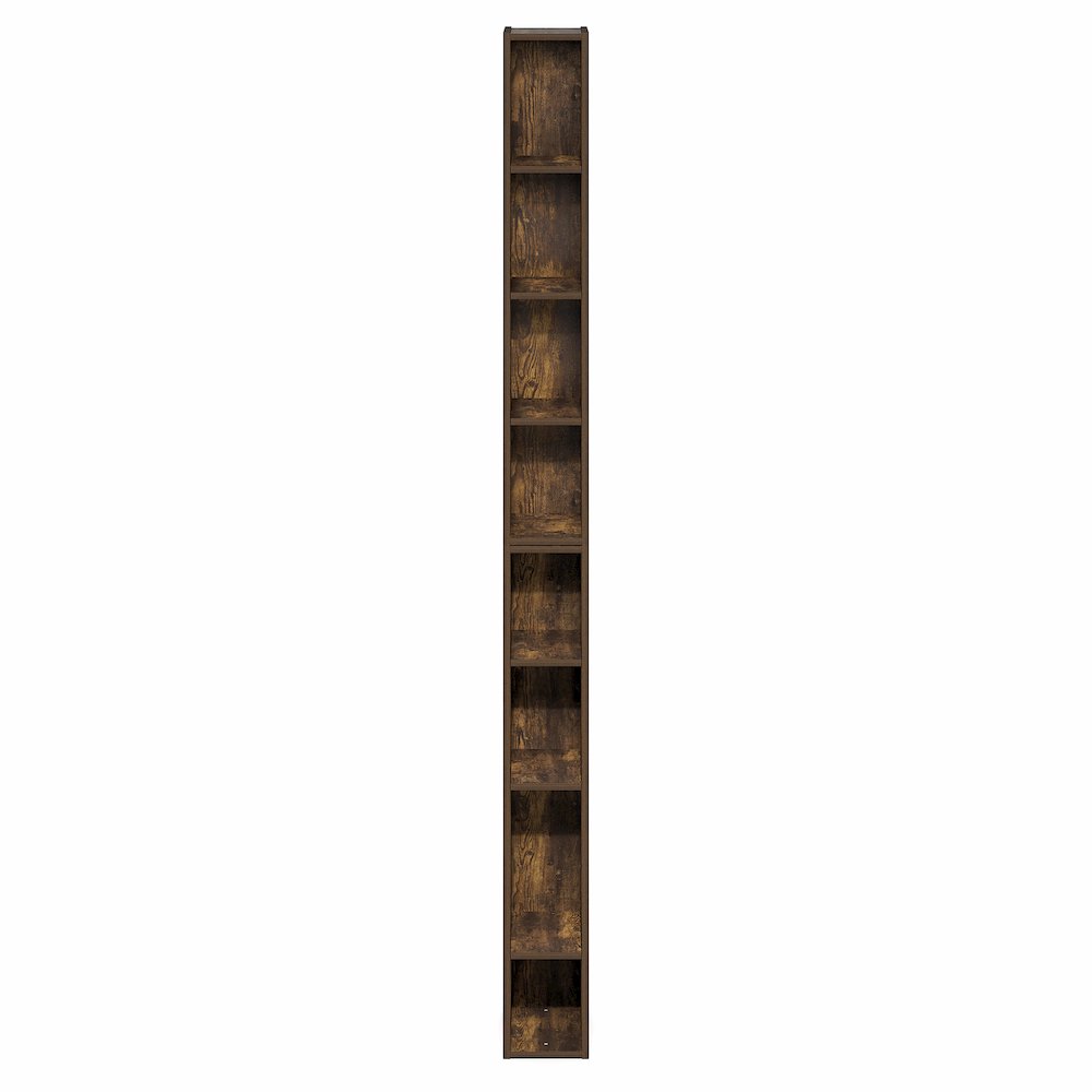 8-Tier Bookshelf, Bookcase with Space Saving Storage Shelf, Amber Pine. Picture 2