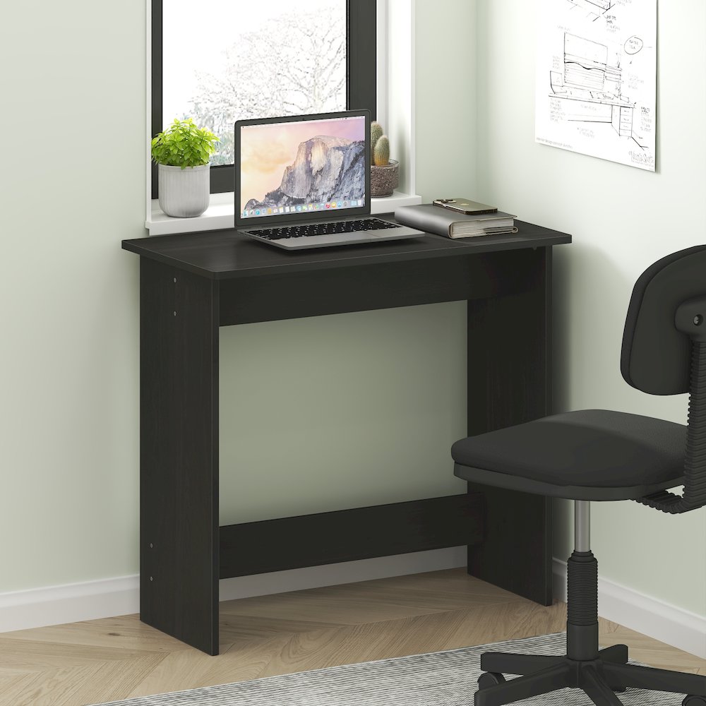 Computer Desk, Office Desk, Writing Desk, Black Espresso. Picture 6