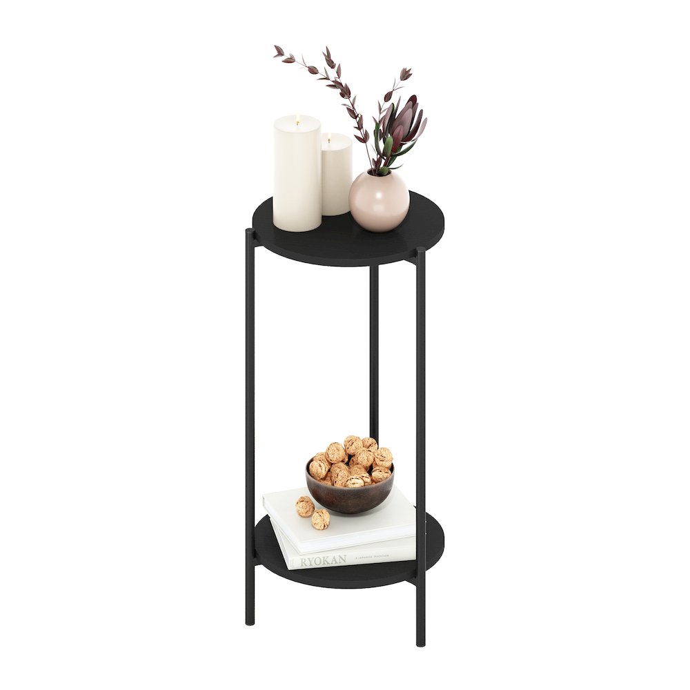 BESI Plant Stand Indoor Outdoor, 2-Tier Round, Americano. Picture 4