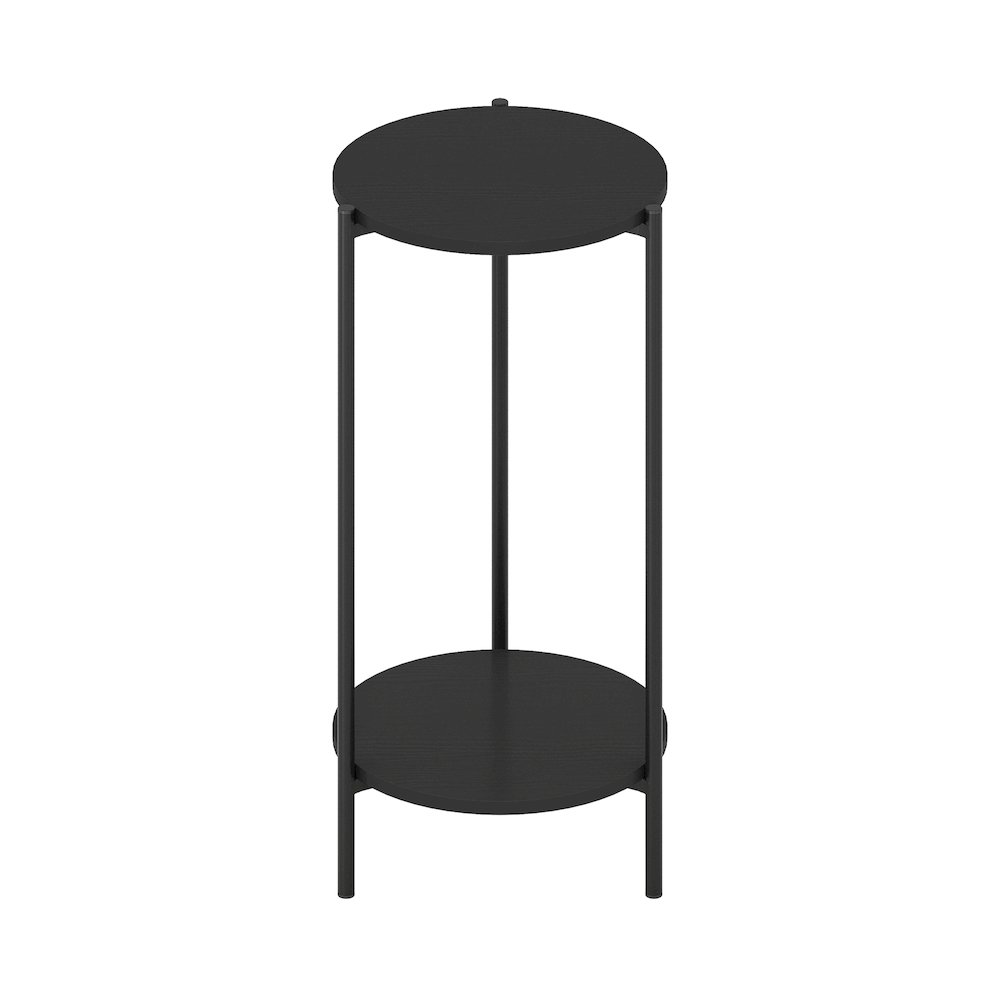 BESI Plant Stand Indoor Outdoor, 2-Tier Round, Americano. Picture 3