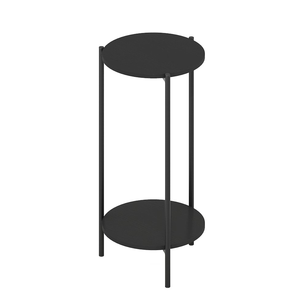 BESI Plant Stand Indoor Outdoor, 2-Tier Round, Americano. Picture 1