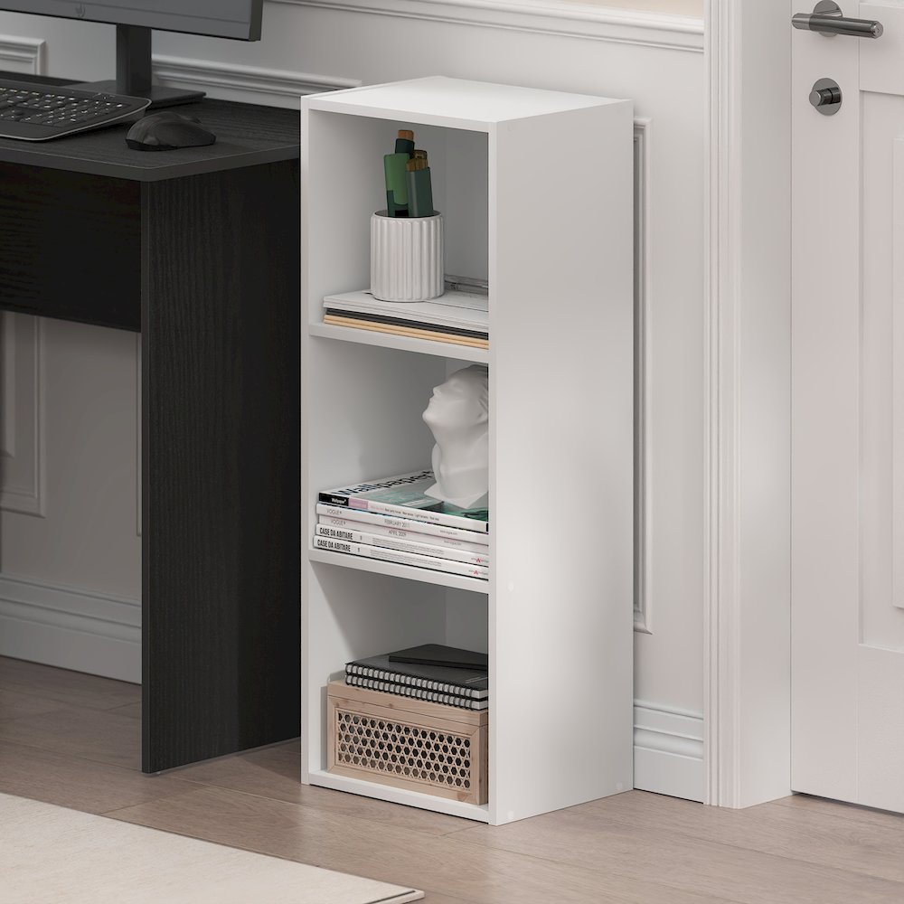 PASIR Book Shelf, 3-Cube Bookcase, Standing Bookshelf, Open Storage Shelf. Picture 7