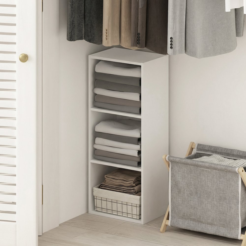PASIR Book Shelf, 3-Cube Bookcase, Standing Bookshelf, Open Storage Shelf. Picture 9