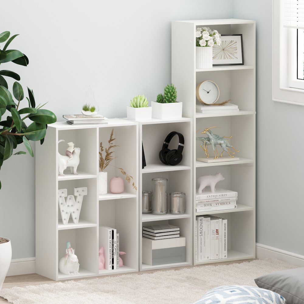 PASIR Book Shelf, 3-Cube Bookcase, Standing Bookshelf, Open Storage Shelf. Picture 6