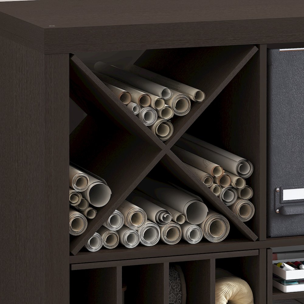 X-Shelf Cube Organizer, 3-Shelf Accessory, Fits into Furinno Triple Thick Cubes. Picture 4