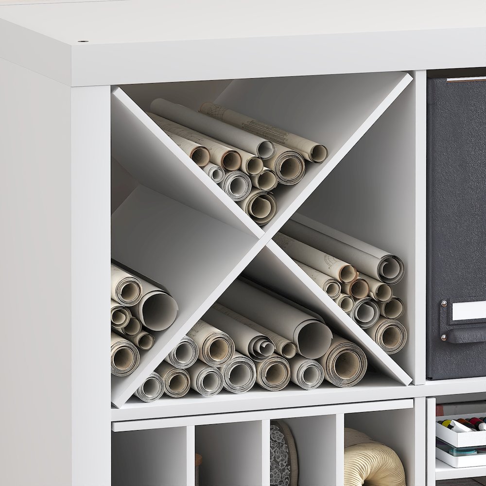 X-Shelf Cube Organizer, 3-Shelf Accessory, Fits into Furinno Triple Thick Cubes. Picture 4