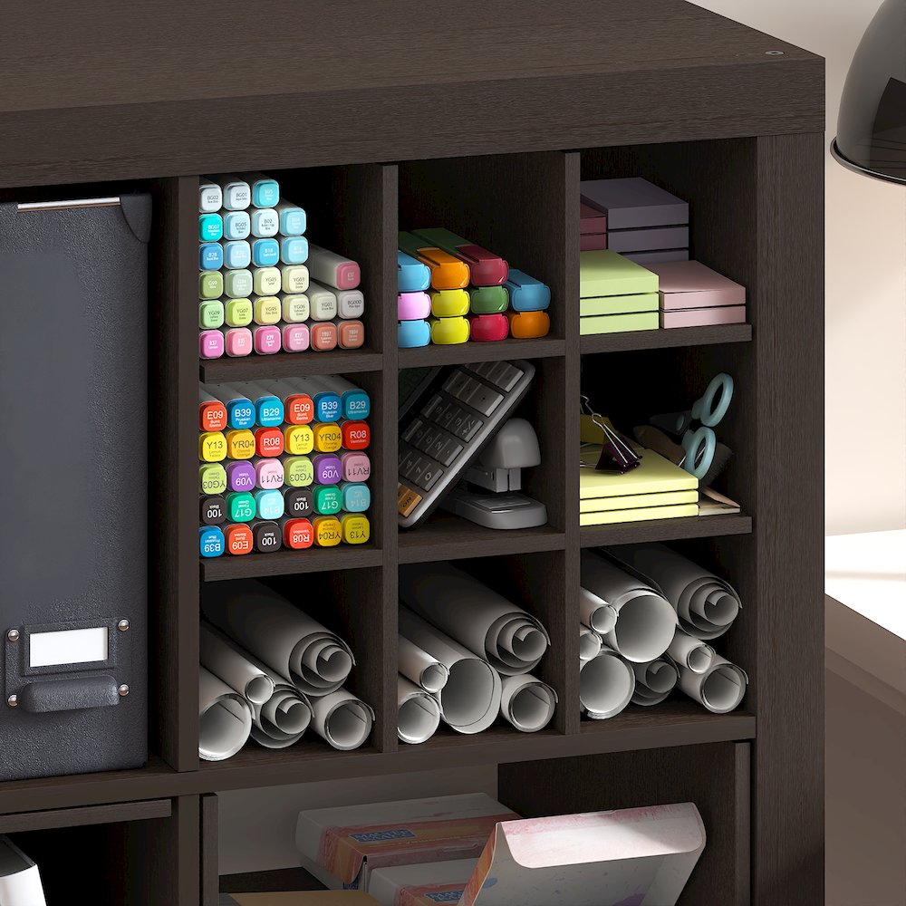 9-Compartment Cube Organizer, Fits into Furinno Triple Thick Cubes. Picture 4