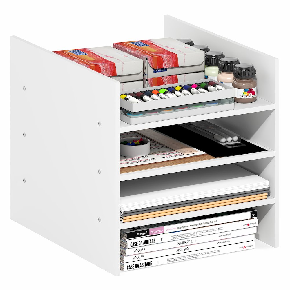 3-Shelf Cube Organizer, Fits into Furinno Triple Thick Cubes. Picture 3