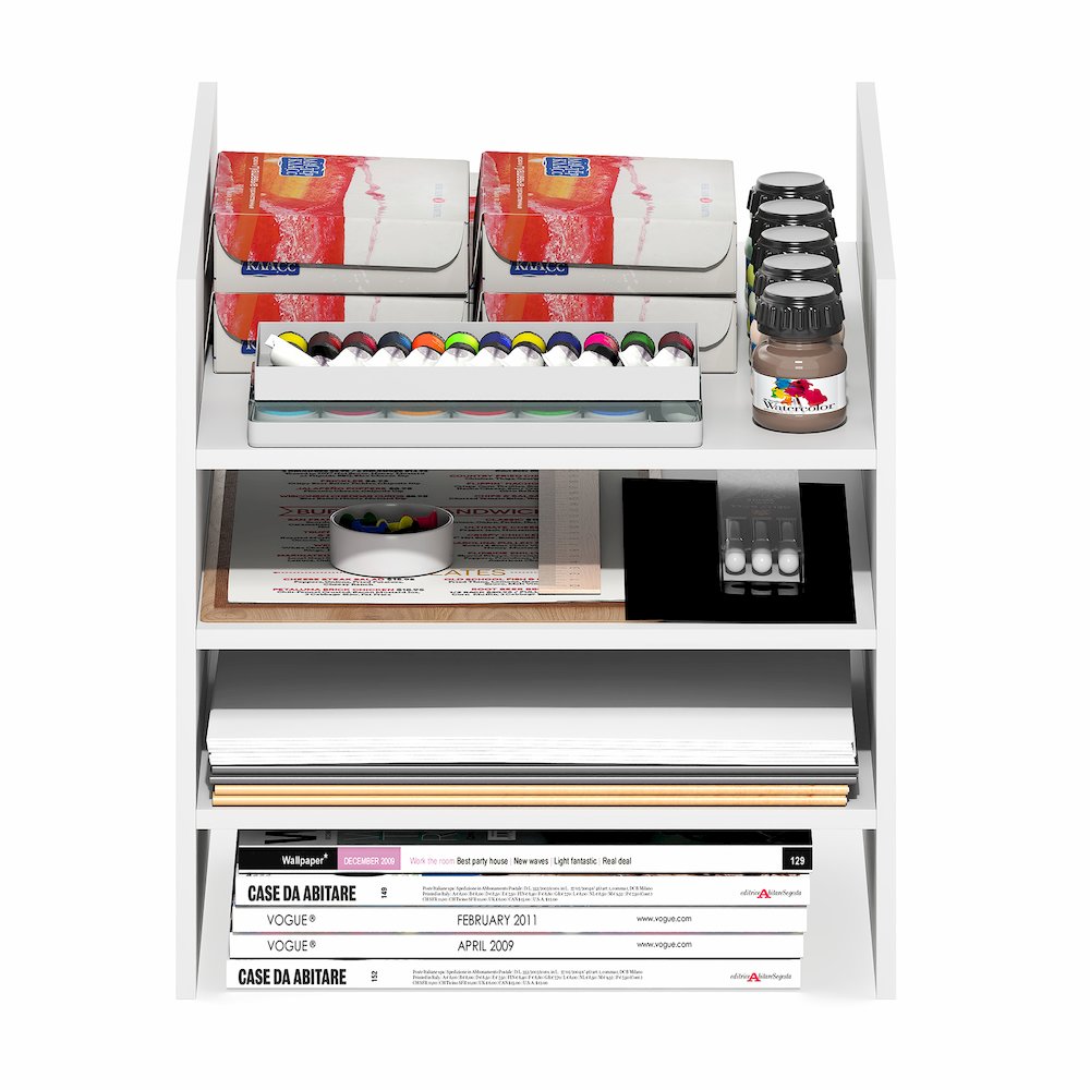 3-Shelf Cube Organizer, Fits into Furinno Triple Thick Cubes. Picture 7