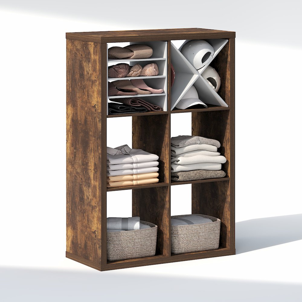 6-Cube Closet Organizer, Open Shelf Closet Storage, Extra Thick Frame. Picture 2